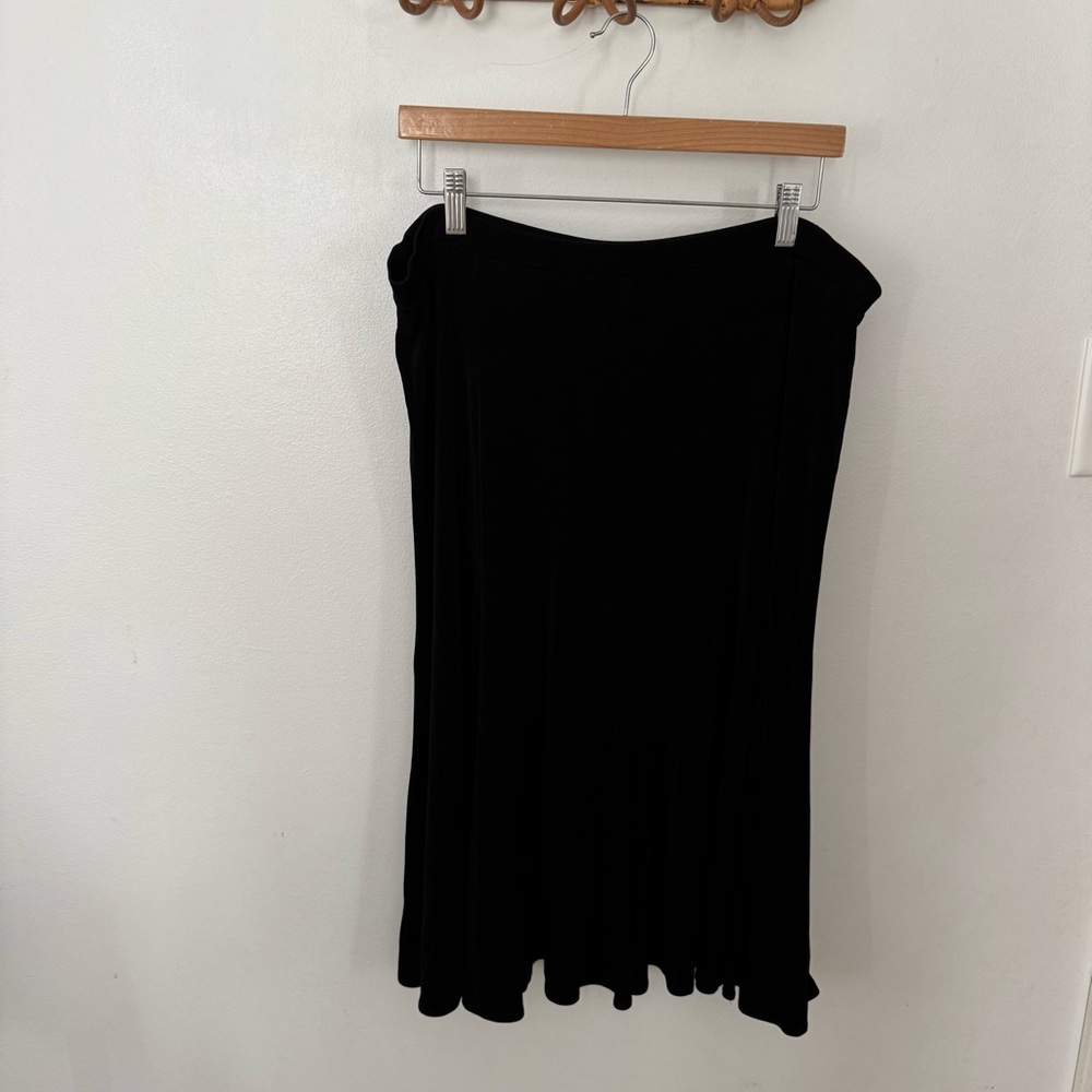 CHICOS Travelers black Acetate skirt XL/16 (Chicos 3)